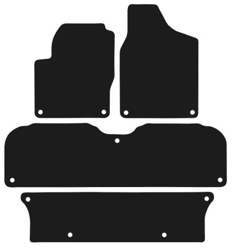 Dywaniki Ciemny brąz do VW Sharan I 7 os. (1995-2010) Design