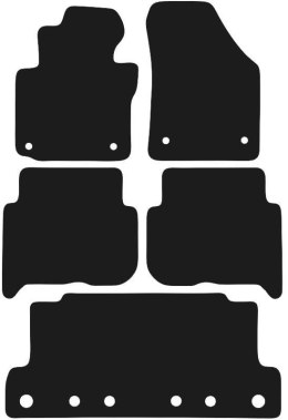 Dywaniki Ciemny brąz do VW Touran I 7 os. (2003-2010) Design