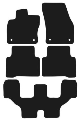 Dywaniki Ciemny brąz do VW Touran II 7 os. (2015- Design