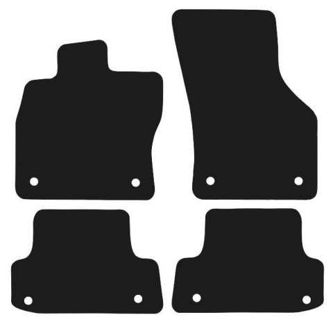 Dywaniki Granatowe do Audi A3 8V HB 3d (2012-2020) Design