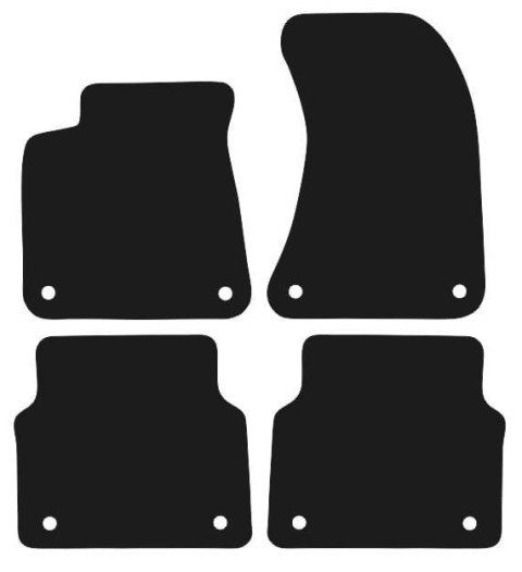 Dywaniki Granatowe do Audi A8 D4 Short (2010-2017) Design