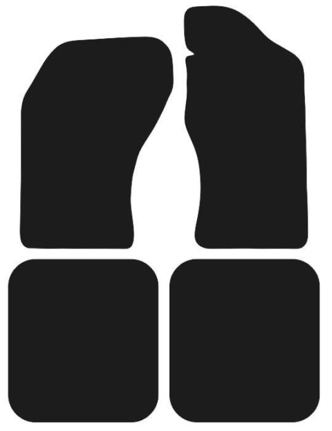 Dywaniki Granatowe do Audi S2 Typ 89 3B Coupe (1990-1993) Design