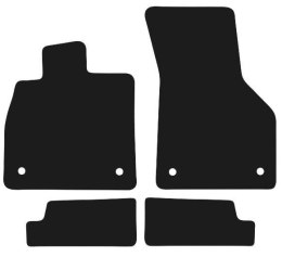 Dywaniki Granatowe do Audi TT III 8S Coupe (2014- Design