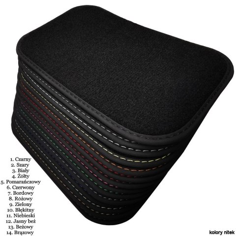 Dywaniki Welurowe do VW Sharan II 5 os. (2010-2022) Czarny Exclusive