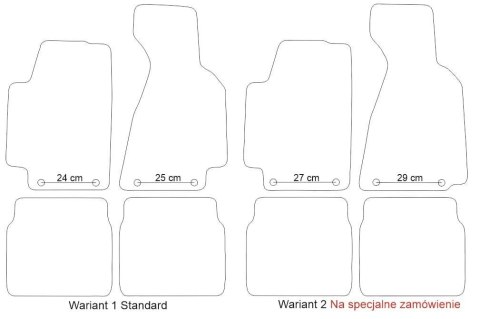 Dywaniki Welurowe do Audi 80 B4 Cabrio (1991-2000) Czarny Prestige