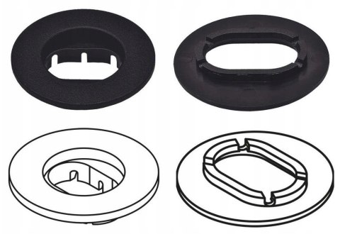 Dywaniki Welurowe do Seat Alhambra I 5 os. (1996-2010) Czarny Prestige