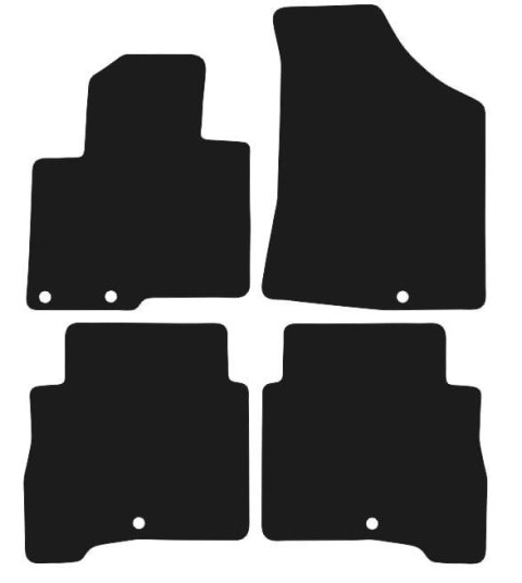 Dywaniki Ciemny brąz do Hyundai Santa Fe II (2010-2012) Design