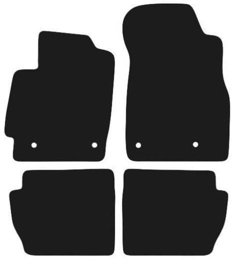 Dywaniki Ciemny brąz do Mazda 2 II (2007-2014) Design