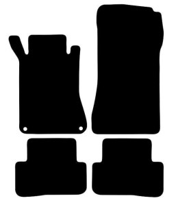 Dywaniki Ciemny brąz do Mercedes C Klasa W203 Coupe (2000-2006) Design