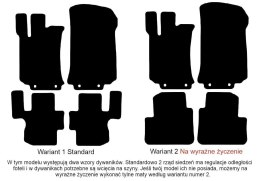 Dywaniki Ciemny brąz do Mercedes R Klasa W251 5 os. (2005-2013) Design