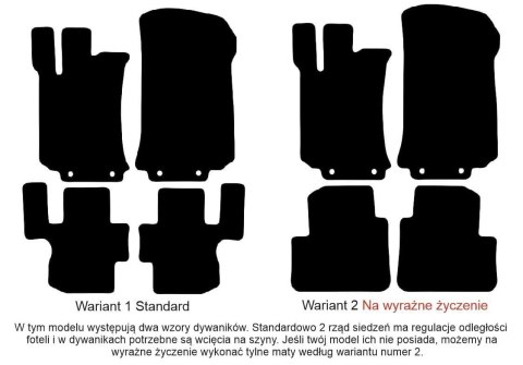 Dywaniki Ciemny brąz do Mercedes R Klasa W251 5 os. (2005-2013) Design