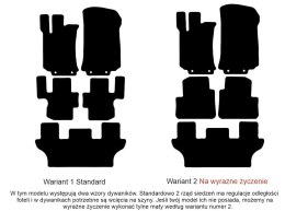 Dywaniki Ciemny brąz do Mercedes R Klasa W251 7 os. (2005-2013) Design
