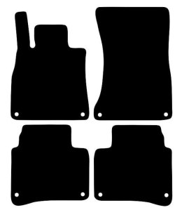 Dywaniki Ciemny brąz do Mercedes S Klasa W222 Short (2013-2020) Design