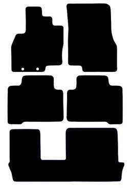 Dywaniki Ciemny brąz do Mitsubishi Grandis 7 os. (2004-2011) Design