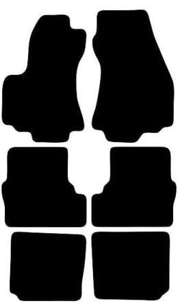 Dywaniki Ciemny brąz do Opel Zafira A 7 os (1999-2005) Design