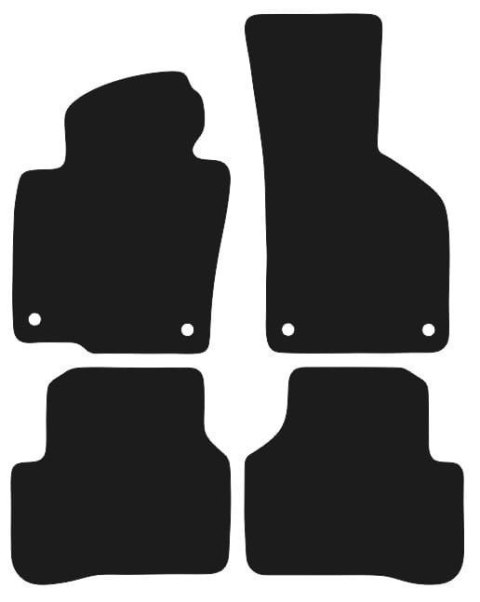 Dywaniki Ciemny brąz do VW CC (2012-2016) Design