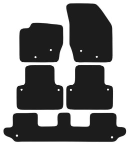 Dywaniki Ciemny brąz do Volvo XC90 I 7 os. (2002-2014) Design