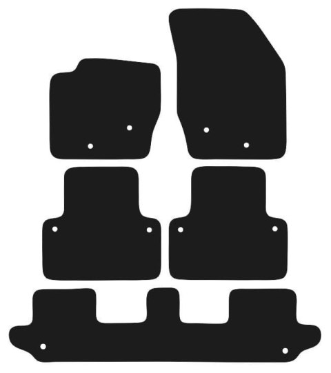 Dywaniki Ciemny brąz do Volvo XC90 I 7 os. (2002-2014) Design