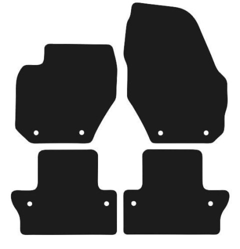 Dywaniki Ciemny brąz do Volvo S80 II (2006-2016) Design